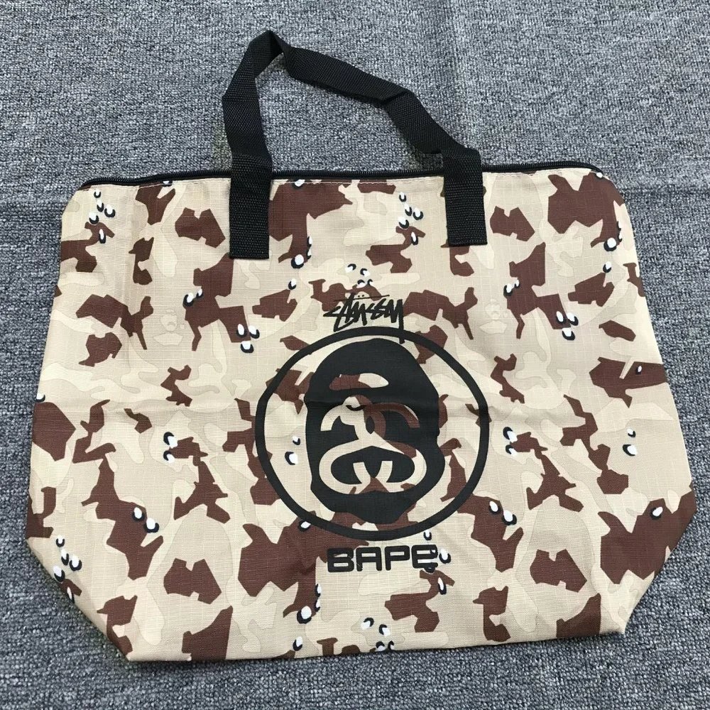 Stussy x Bape Camo Tote Bag Magazine Appendix Gift Bag - Picture 1 of 7